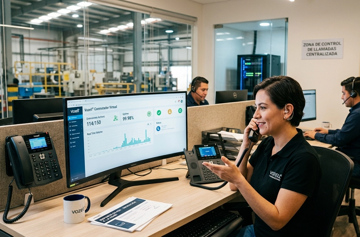 Conmutador Virtual Vozell®: La Revolución de la Telefonía IP para el Sector Industrial y Corporativo